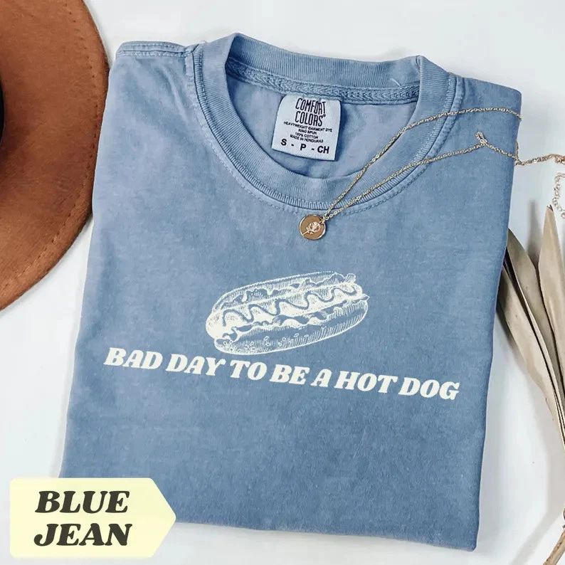 Bad Day To Be A Hot Dog Funny BBQ Grilling Comfort Tee