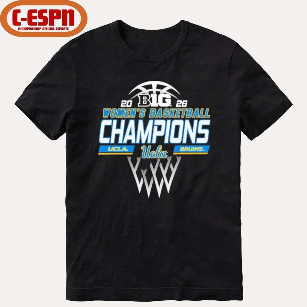 UCLA Bruins 2026 Big Ten Women’s Basketball Regular Season Champions Locker Room T-Shirt