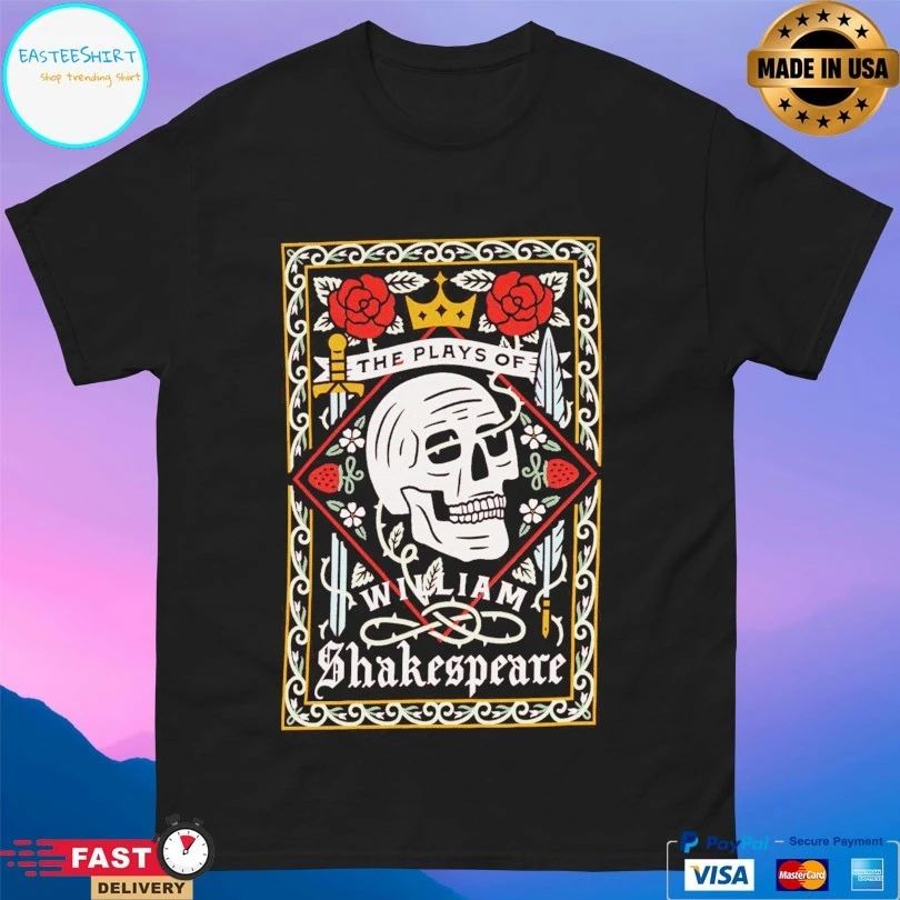 The Plays Of William Shakespeare Skull T-shirt