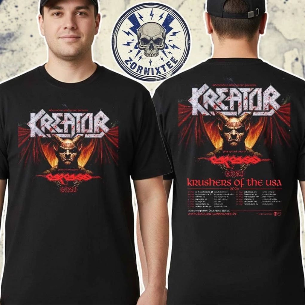 Kreator Krushers Of The USA Tour 2026 Dates List For May 2026 Shirt