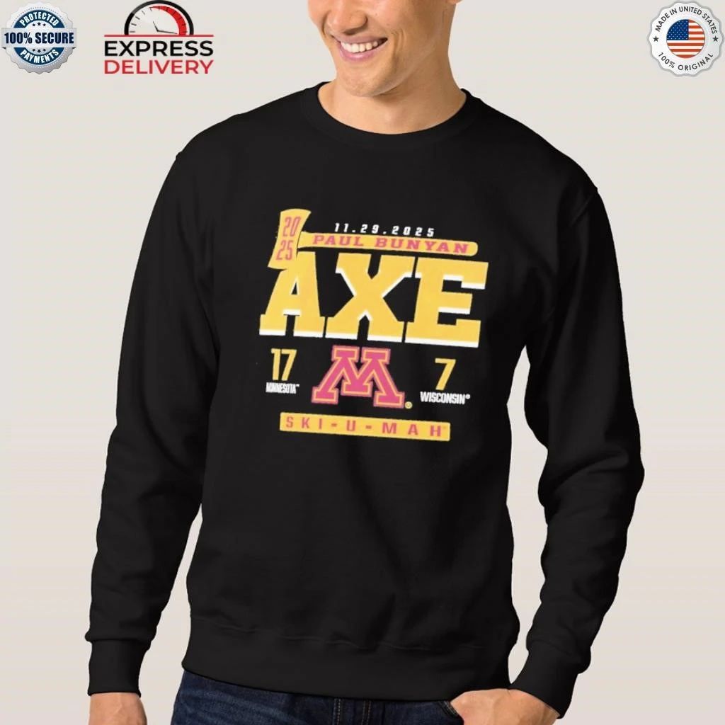 Minnesota Golden Gophers Vs Wisconsin Badgers 2025 Paul Bunyan’s Axe Score Shirt
