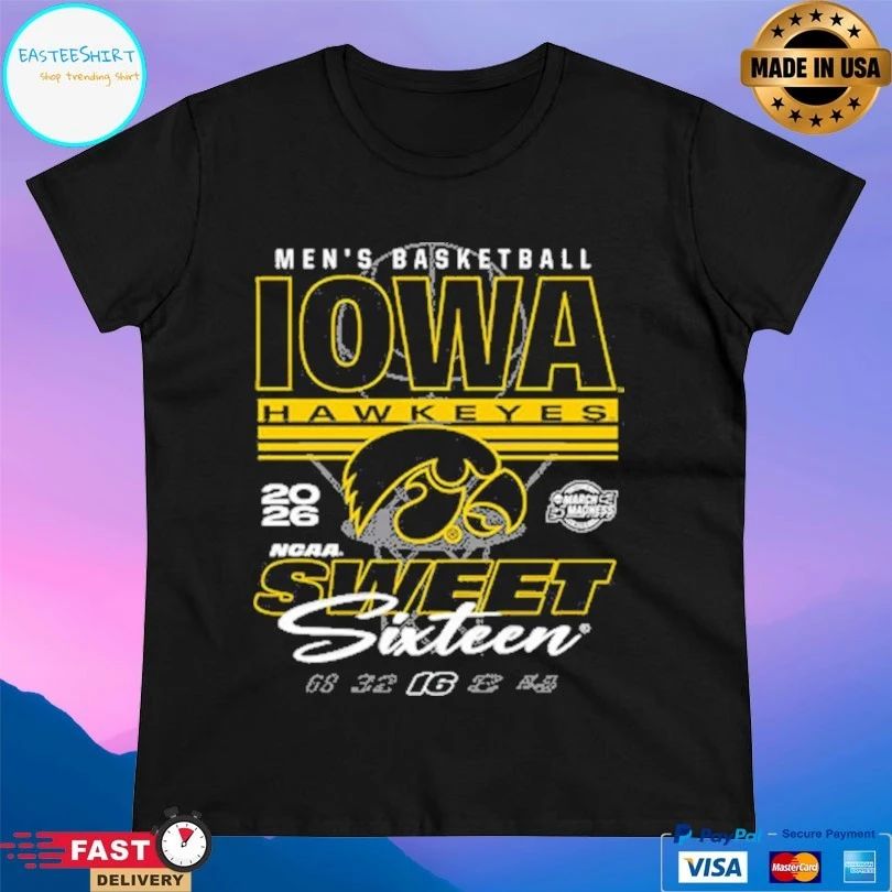 Iowa Hawkeyes Men’s Basketball 2026 March Madness Ncaa Sweet Sixteen T-shirt