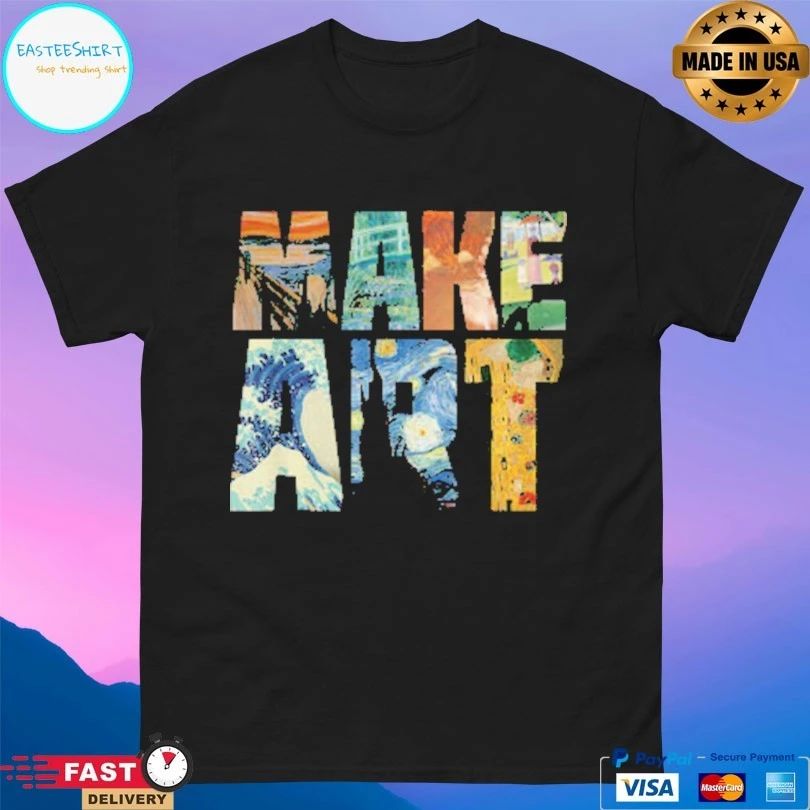 Make Art Famous Masterpieces Collage Graphic T-shirt