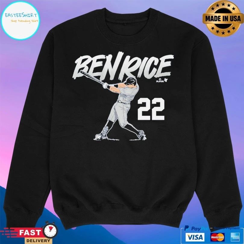 New York Yankees Ben Rice Slugger Swing Number 22 T-shirt