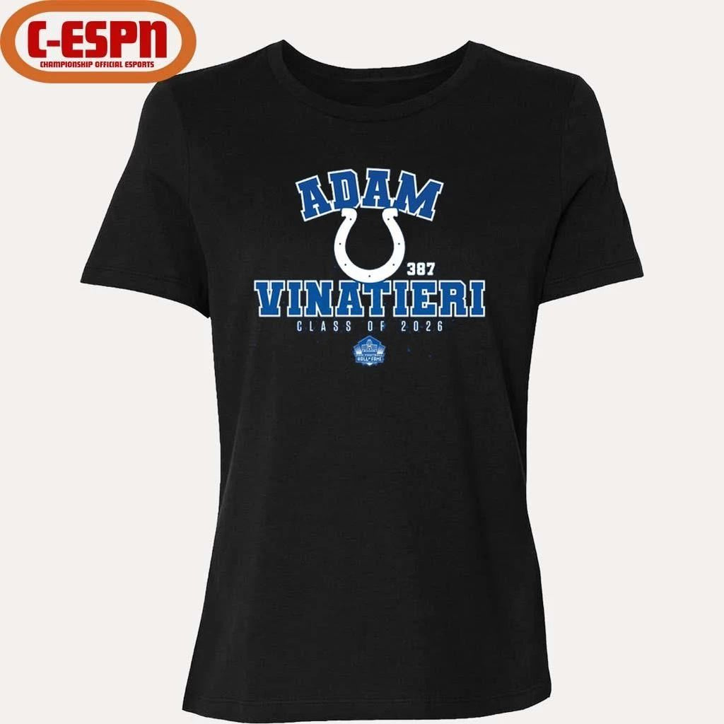 Adam Vinatieri Colts Class of 2026 Hall Of Fame Enshrinee T-Shirt