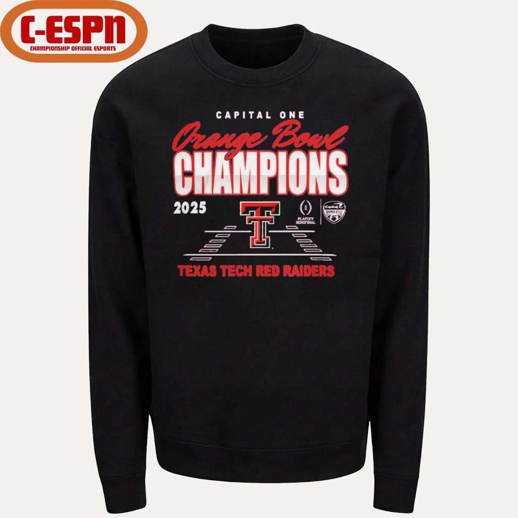 Texas Tech Red Raiders Orange Bowl Champions 2026 CFP Football Shirt