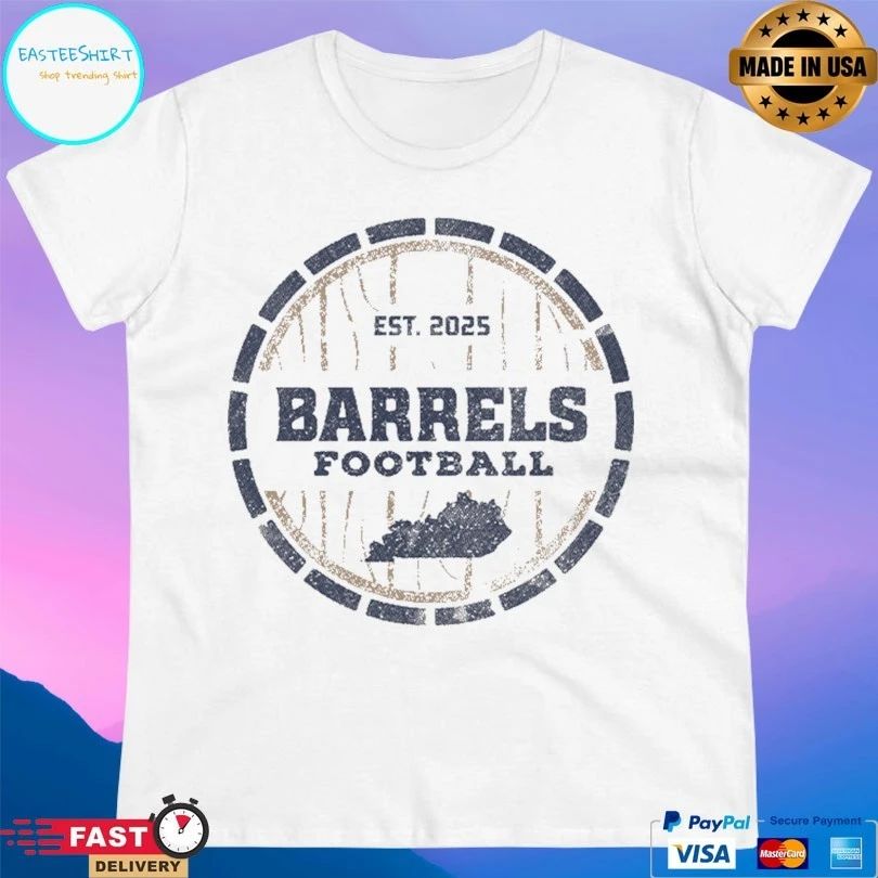 Kentucky Barrels Distillery Circle Youth Football Est 2025 T-shirts