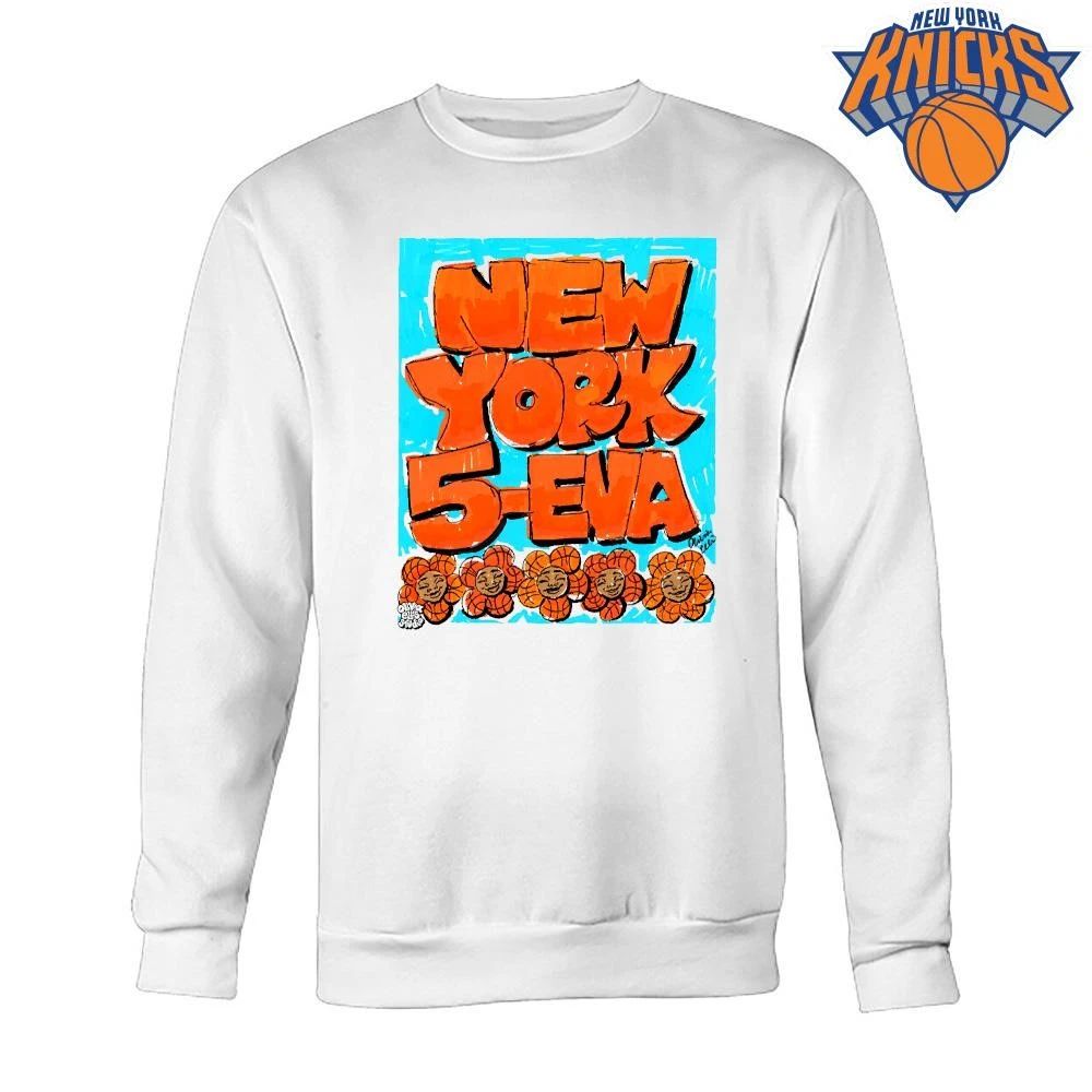 New York Knicks 5-Eva Basketball Orange Blue Streetwear Aesthetic Shirt