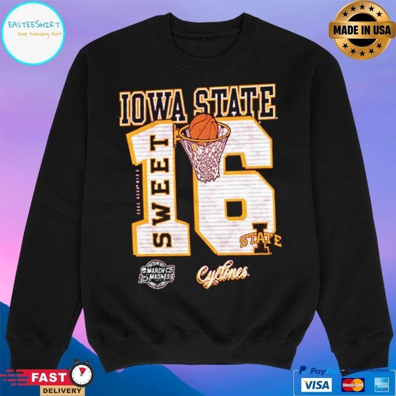 Iowa State Cyclones Cardinal 2026 Ncaa March Madness Sweet 16 T-shirt