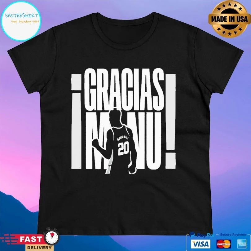 Gracias Manu Manu Ginobili San Antonio Spurs T-shirt