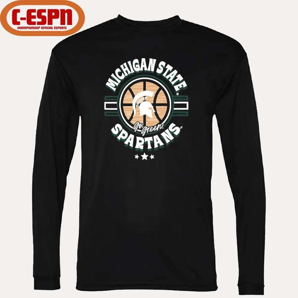 Michigan State Spartans Basketball Court Ball Shirt