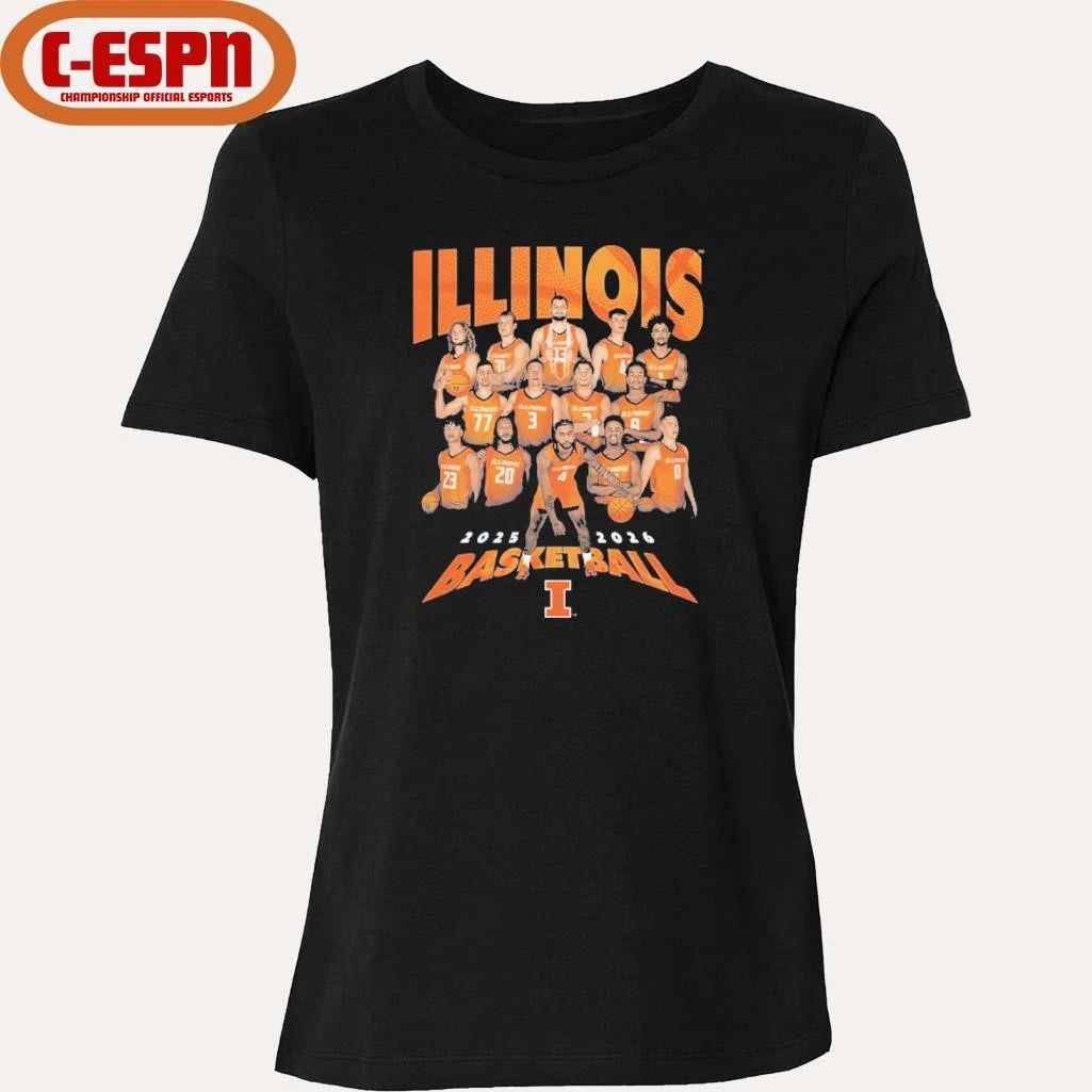2025-2026 Illinois Men’s Basketball Team Shirt