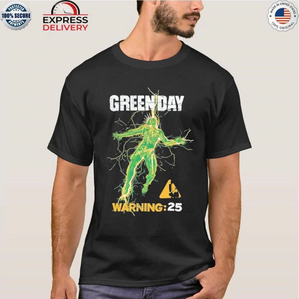 Green Day Celebrate 20th Anniversary Warning 25 Album Shirt
