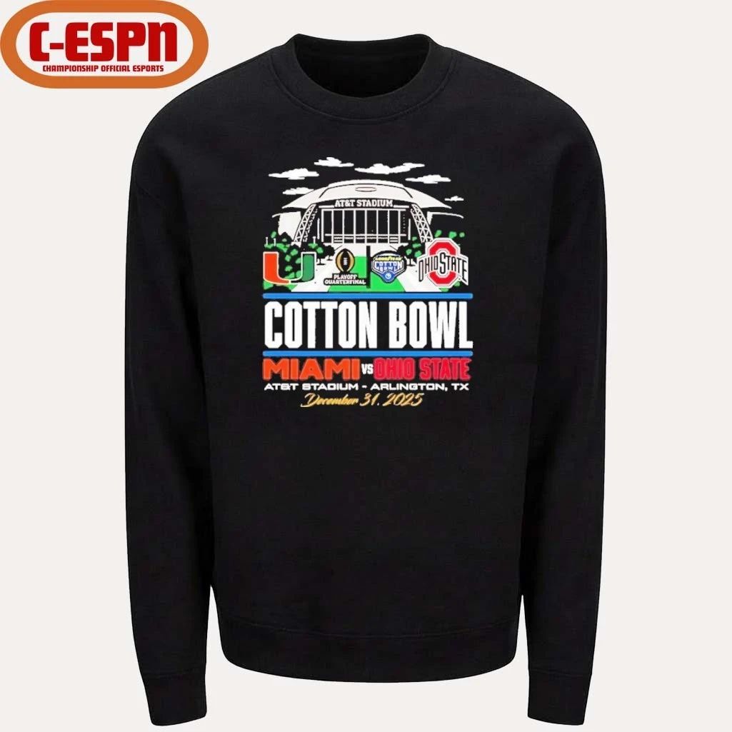 2025 Cotton Bowl vs. Miami Stadium Shirt
