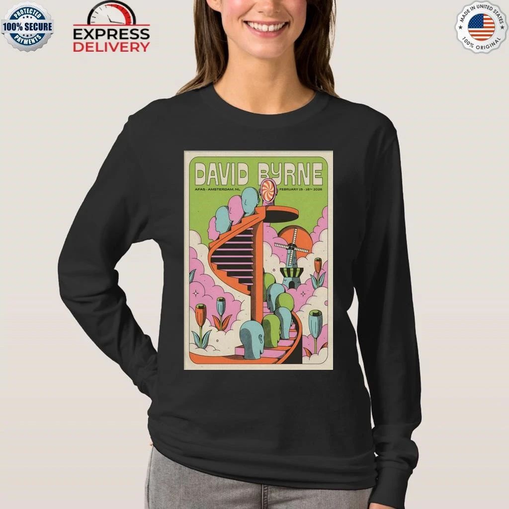 David Byrne In Amsterdam NL On Feb 15-16 2026 Shirt
