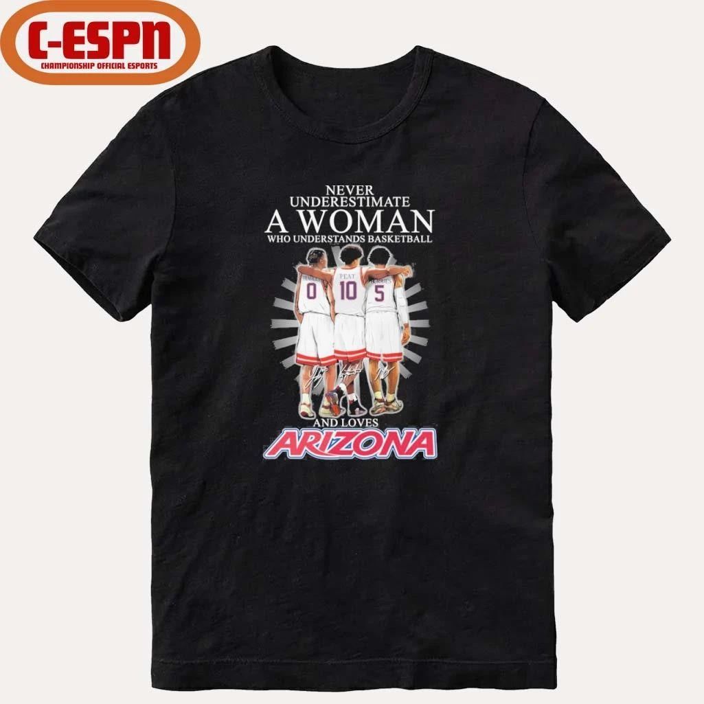 Never Underestimate A Woman Who Understands Basketball And Loves Arizona Wildcats 2026 Shirt