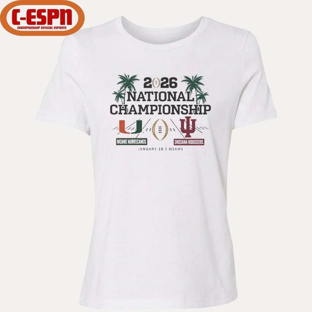 CFP Championship Game Matchup Miami Vs Indiana 2026 Shirt