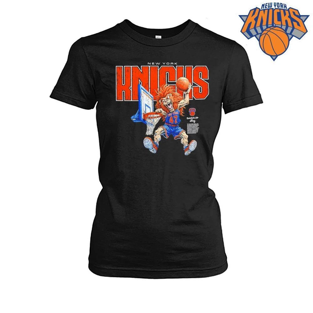 New York Knicks Lion Mascot Slam Dunk Vintage Graphic NBA Finals 2026 Shirt