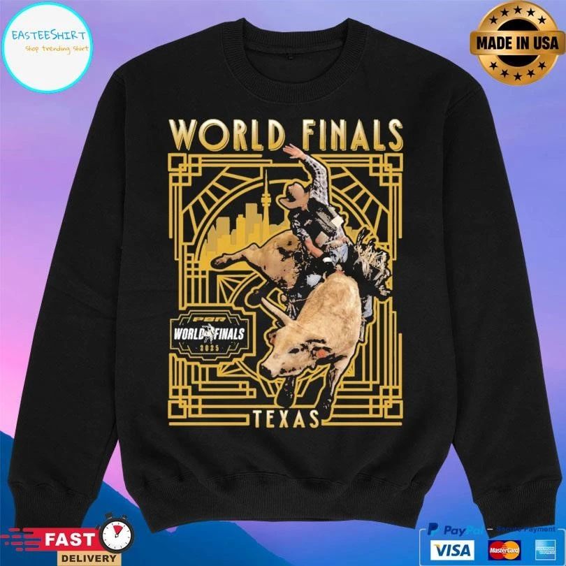 PBR World Finals 2025 Art Deco Bull Rider Texas T-shirts