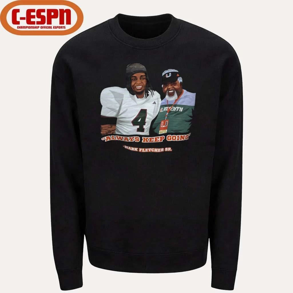 Mark Fletcher Sr Always Keep Going T-Shirt