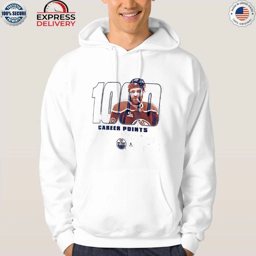 Leon Draisaitl Edmonton Oilers 1000 Career Points Legacy Shirt