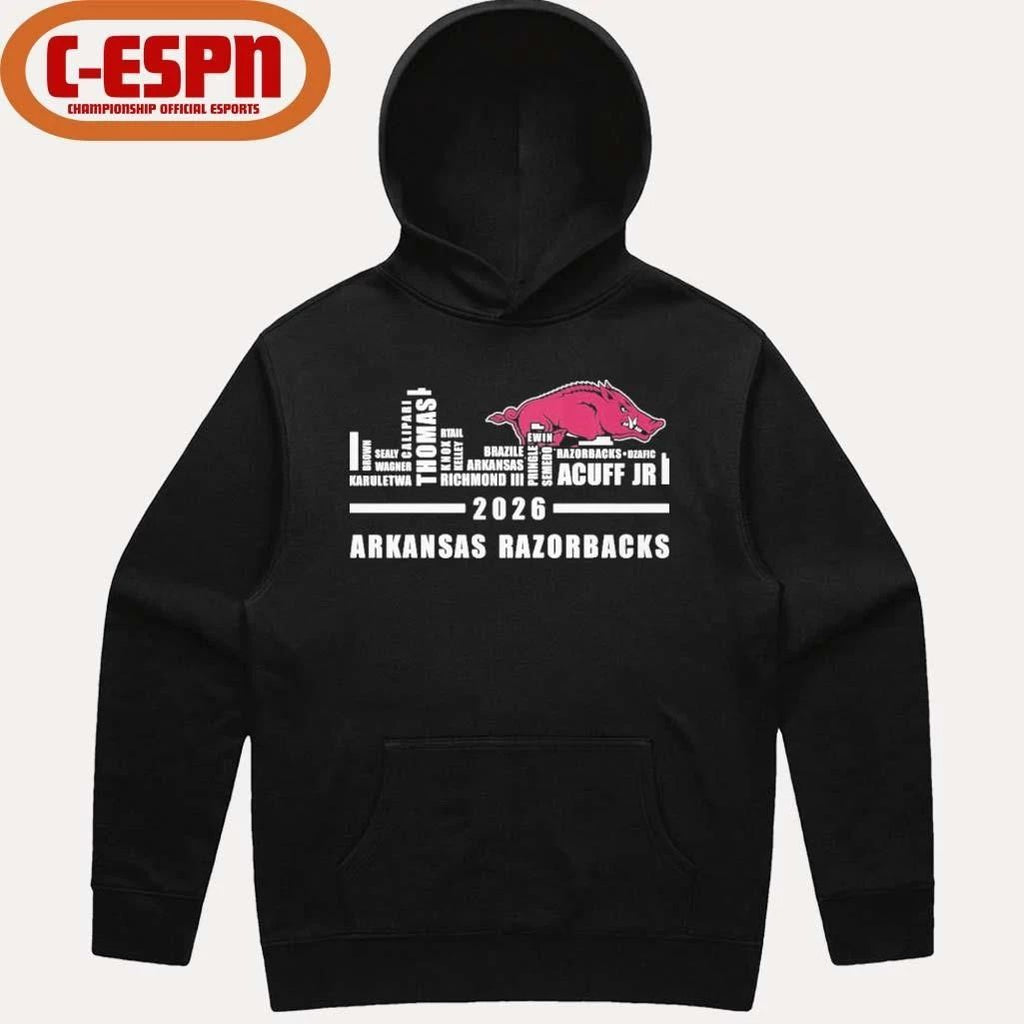 Arkansas Basketball Skyline Player Names 2026 Shirt
