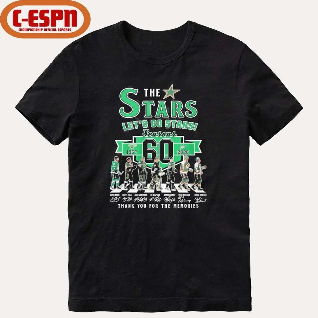Dallas Stars Abbey Road 60 Seasons Let’s Go Stars Shirt