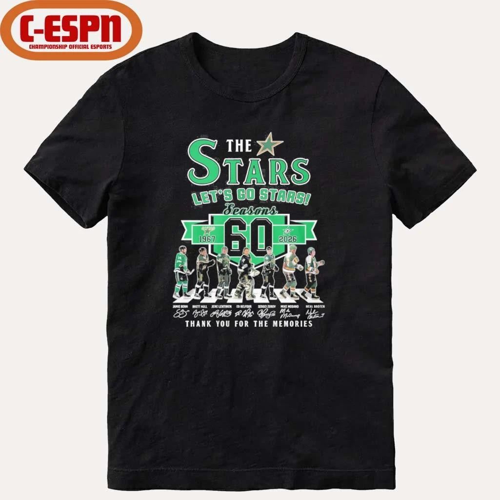 Dallas Stars Abbey Road 60 Seasons Let’s Go Stars Shirt