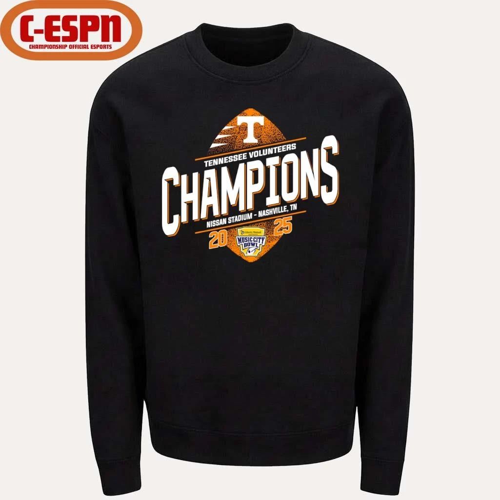 Tennessee Football 2025 Music City Bowl Champions T-Shirt