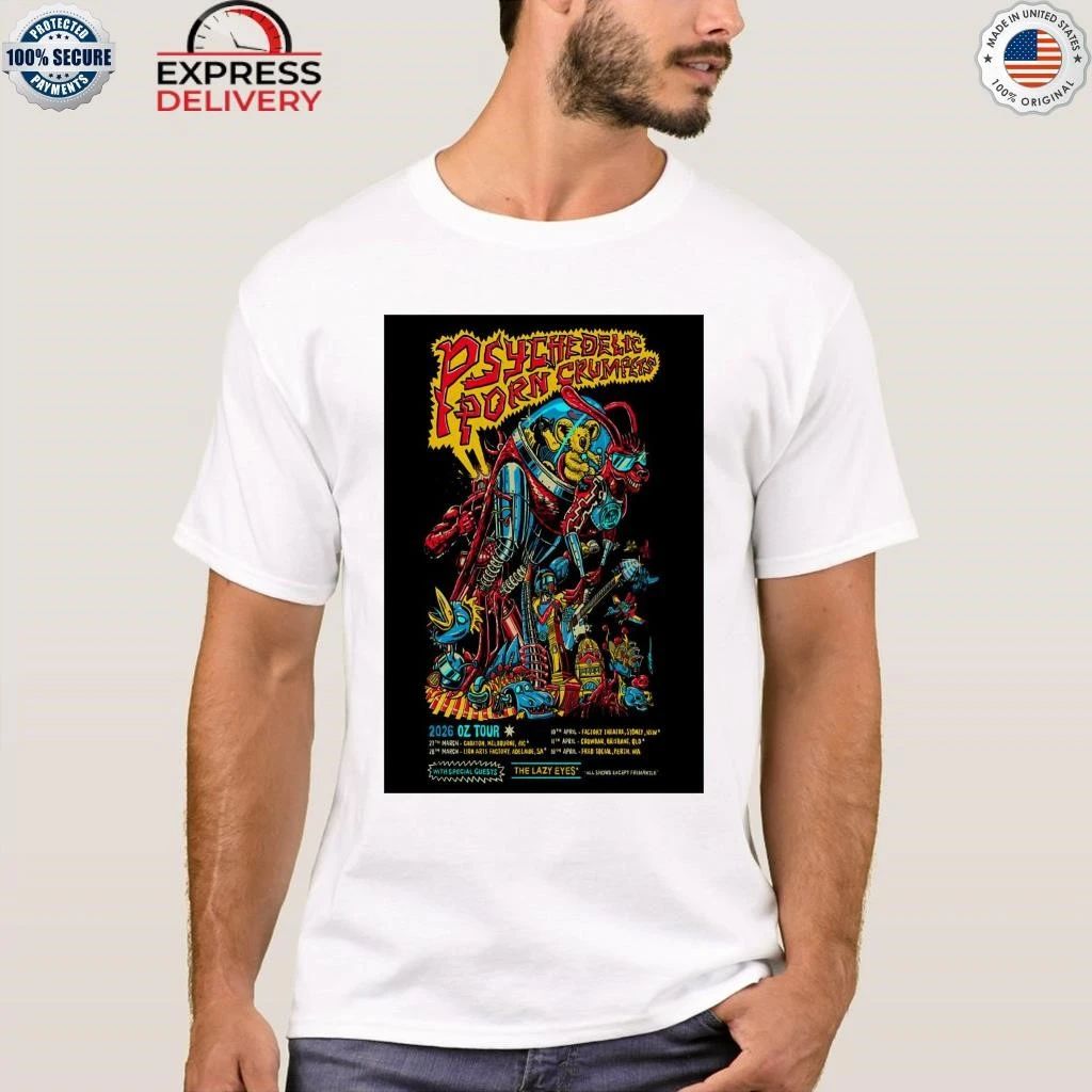 Psychedelic Porn Crumpets 2026 OZ Tour Shirt
