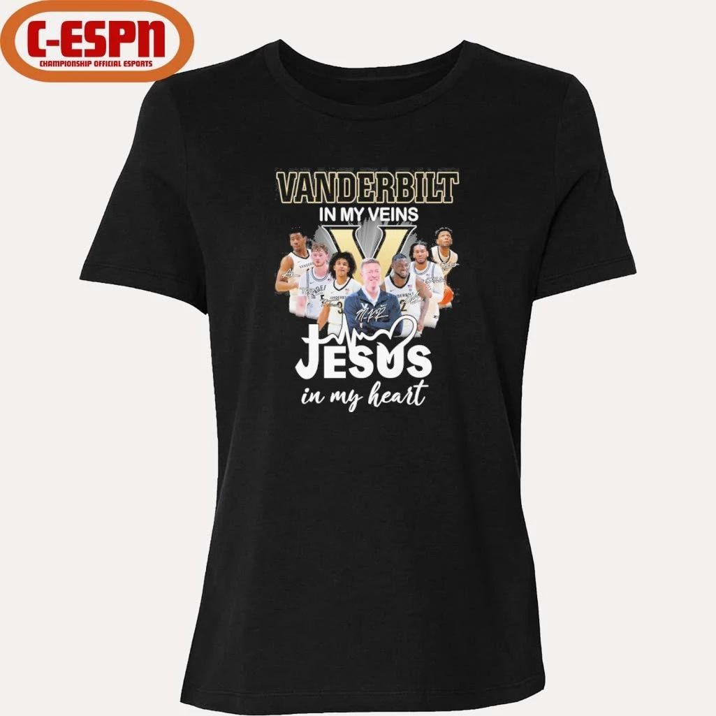 Vanderbilt Men’s Basketball In My Veins Jesus In My Heart Shirt