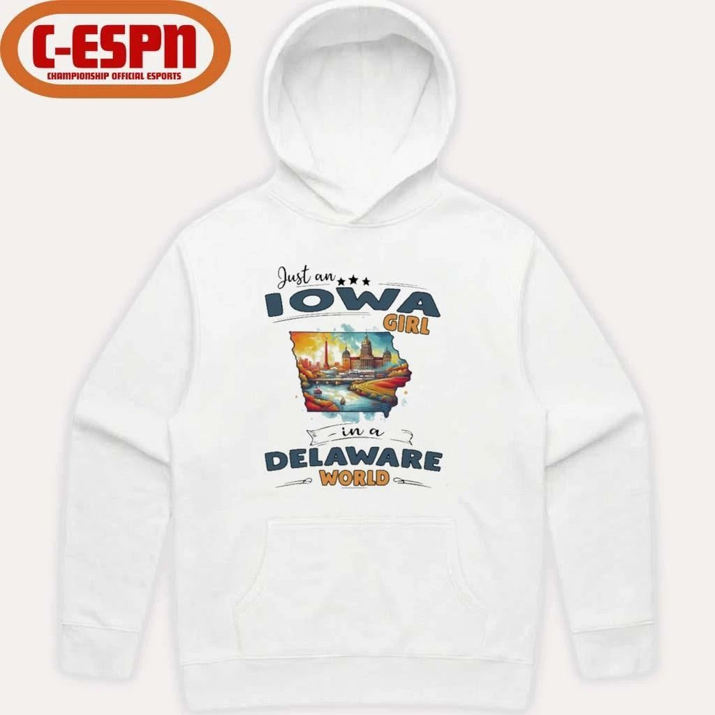 Just An Iowa Girl In A Delaware World Retro Shirt