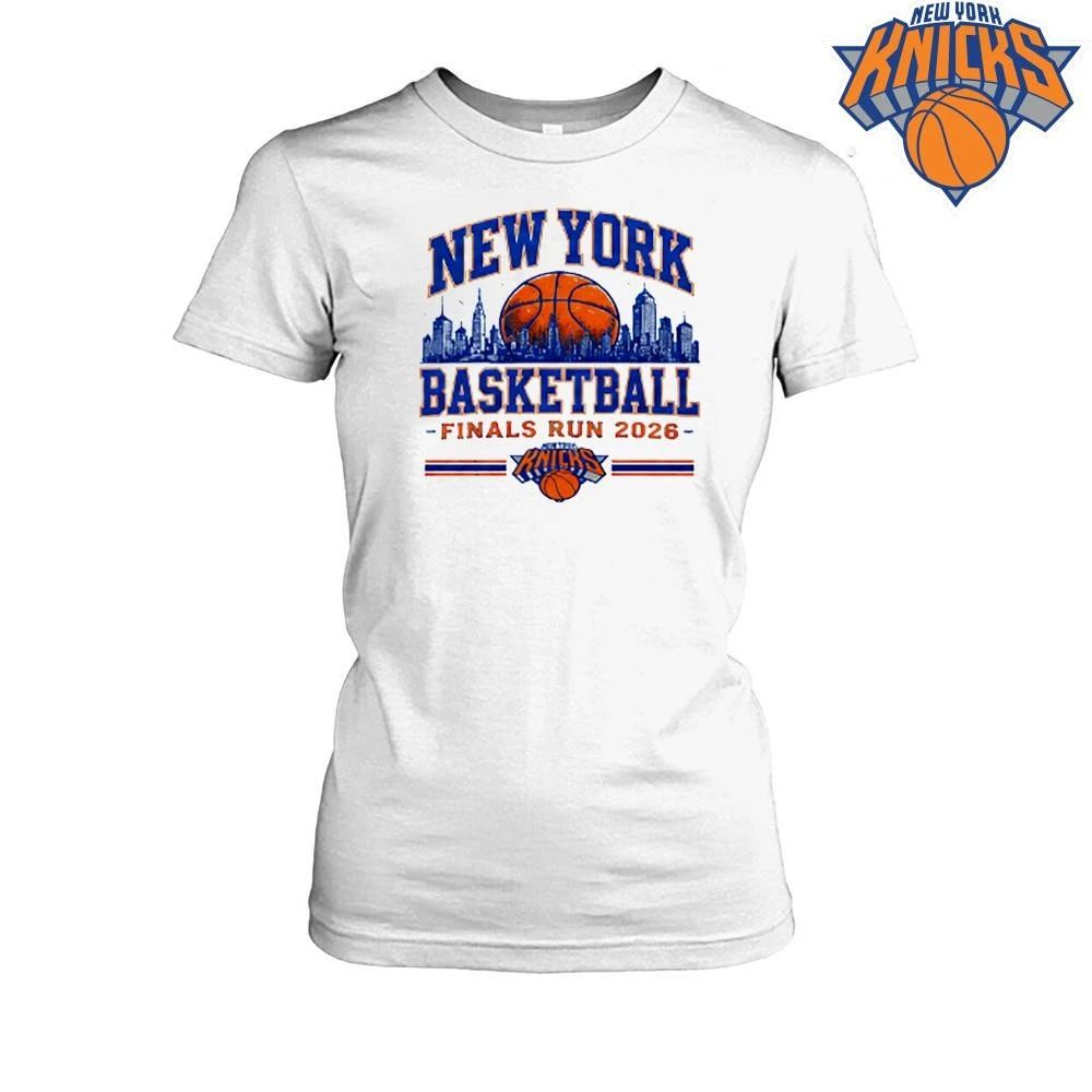 New York Knicks Basketball Finals Run 2026 Skyline Retro 90s Vintage NBA Finals 2026 Shirt