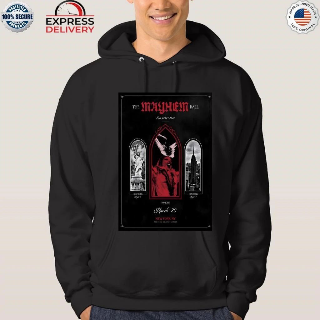 Lady Gaga Mar 20 2026 Madison Square Garden In NYC Shirt
