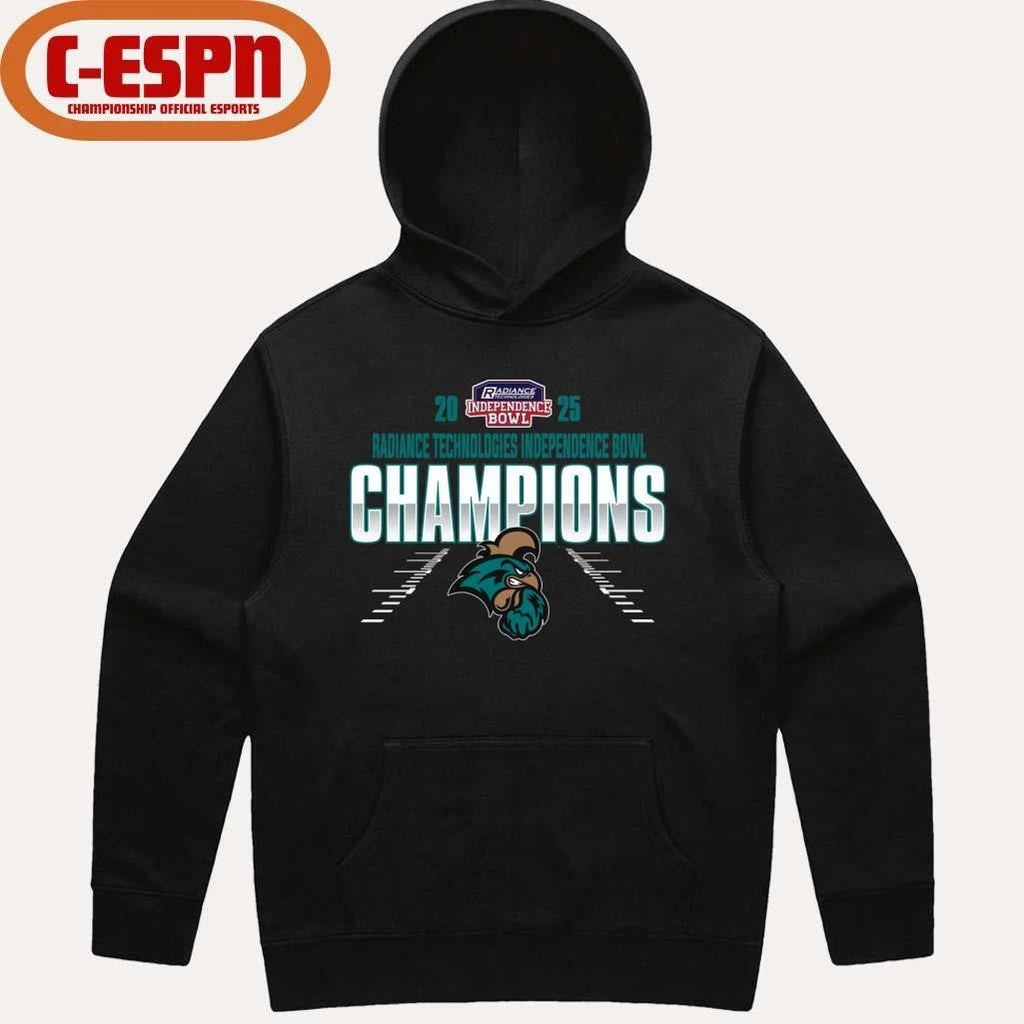 Coastal Carolina Chanticleers Radiance Technologies Independence Bowl Champions T-Shirt