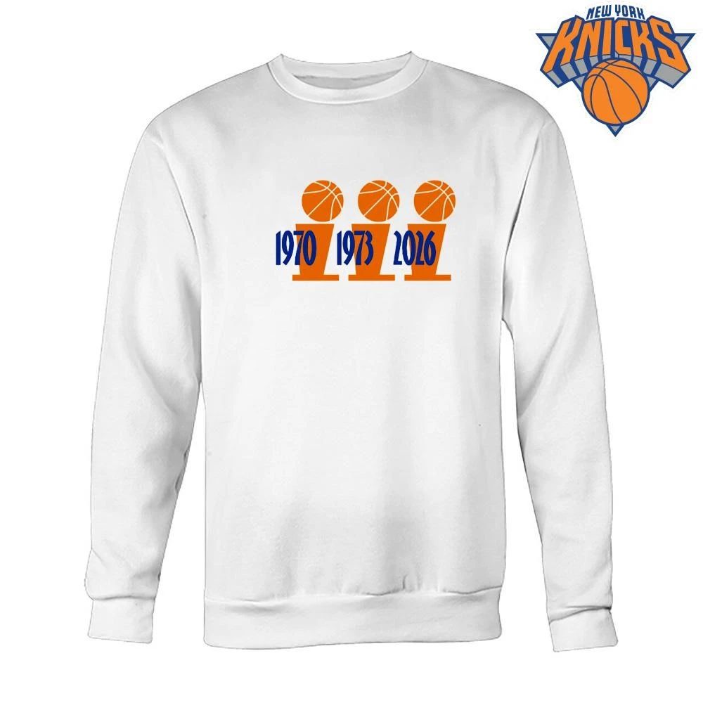 New York Knicks Three Championship Trophies 1970 1973 NBA Finals 2026 Shirt