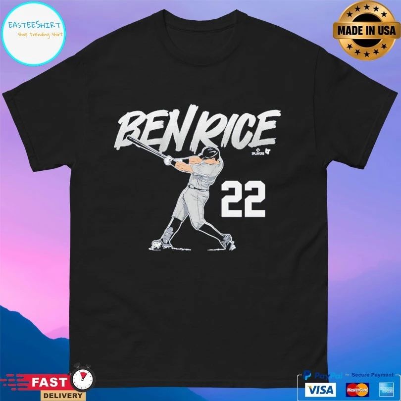 New York Yankees Ben Rice Slugger Swing Number 22 T-shirt
