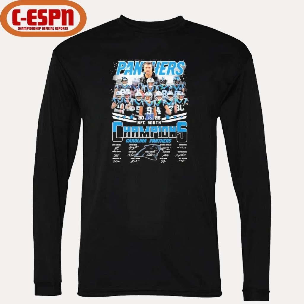 Carolina Panthers Team NFC South Champions 2025 T-Shirt