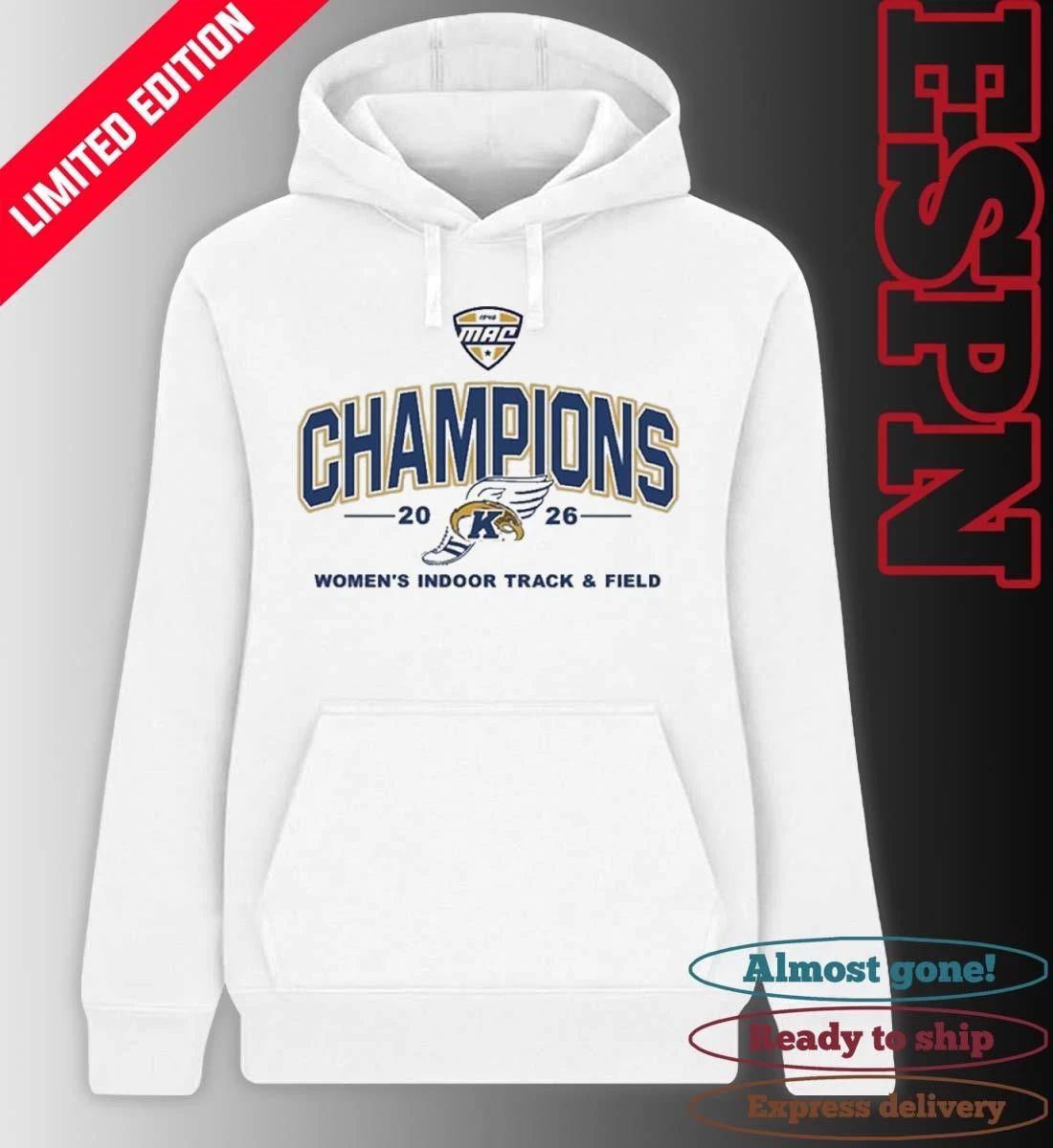 Kent State Golden Flashes 2026 MAC Women’s Indoor Track & Field Champions T-Shirt