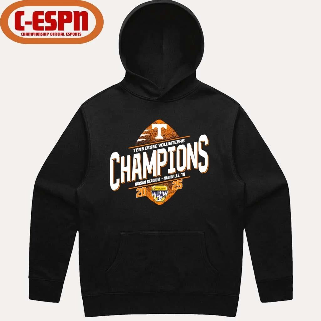 Tennessee Football 2025 Music City Bowl Champions T-Shirt