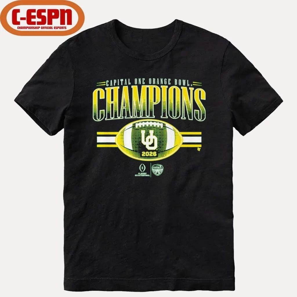 Oregon Football CFP Orange Bowl Champions Shirt