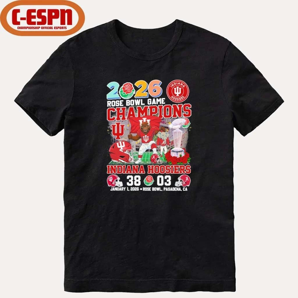2026 Rose Bowl Game Champions Indiana Beat Alabama 38-3 Shirt
