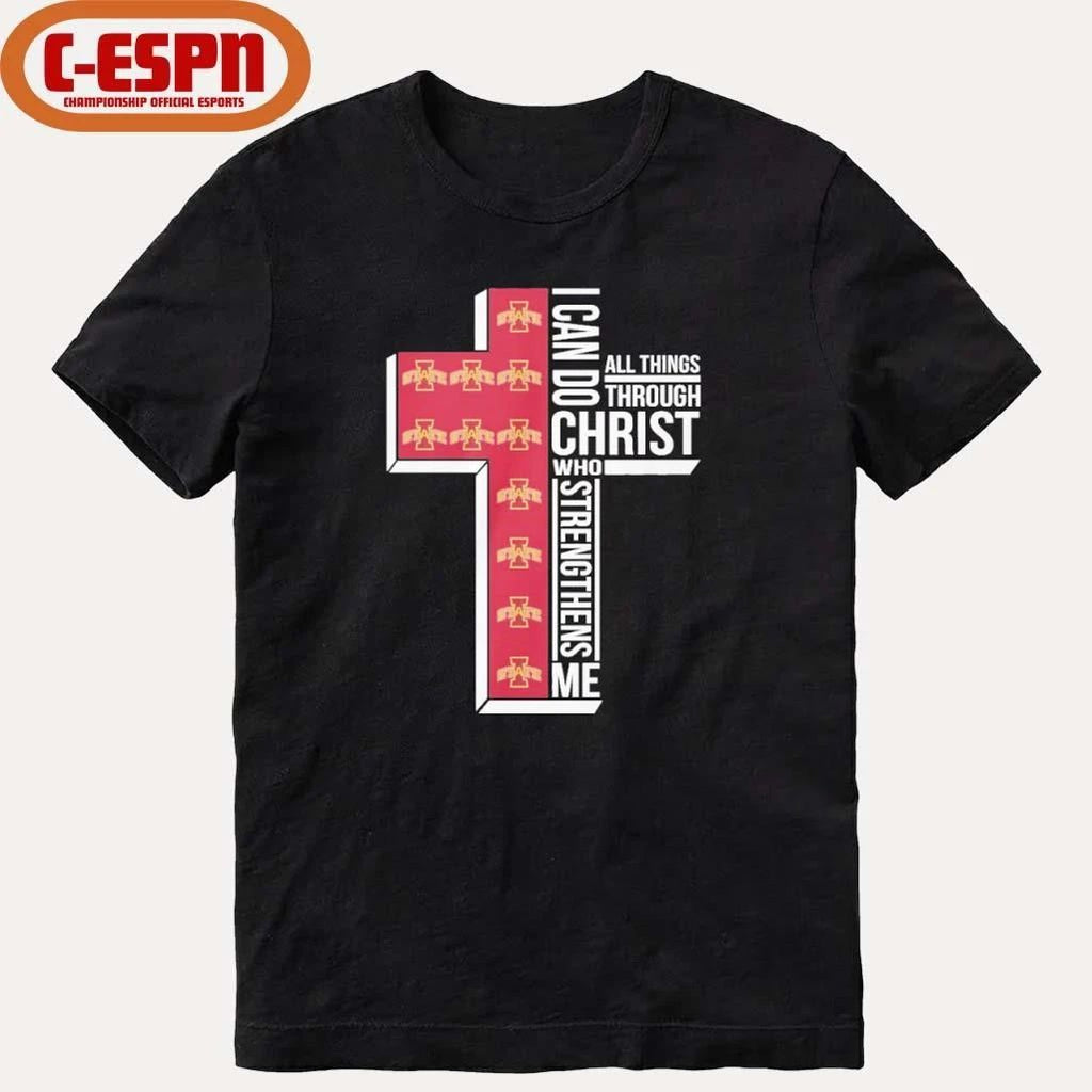 Iowa State Basketball Logo I Can Do All Things Through Christ Who Strengthens Me Shirt