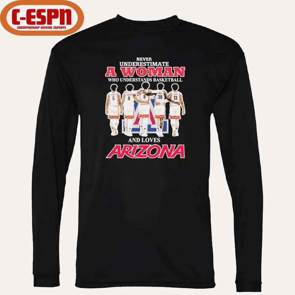 Never Underestimate A Woman Who Understands Basketball And Loves Arizona Men’s Basketball Shirt