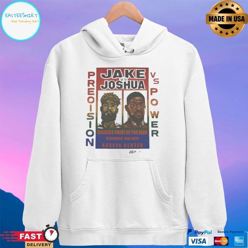 Jake Vs Joshua Precision Vs Power Biggest Fight Of The Year December 19th 2025 Kaseya Center T-shirts