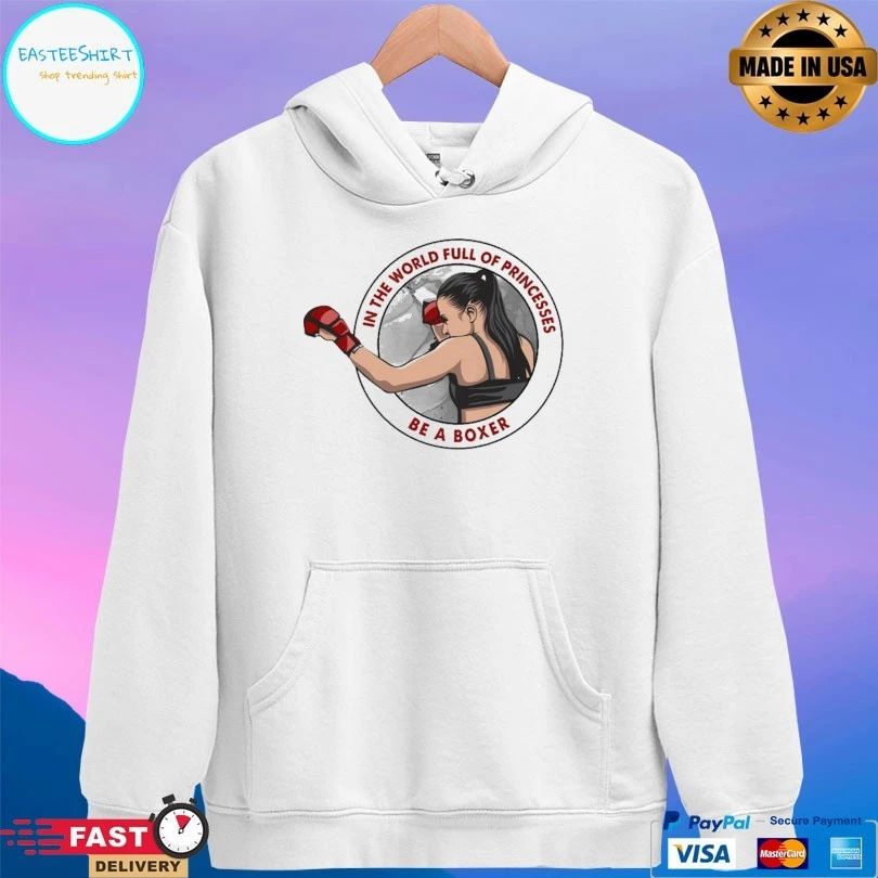 Girl In The World Full Of Princesses Be A Boxer Logo T-shirt