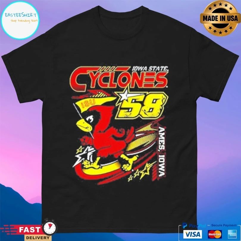 Iowa State Cyclones 58 Ames Iowa Racing T-shirt