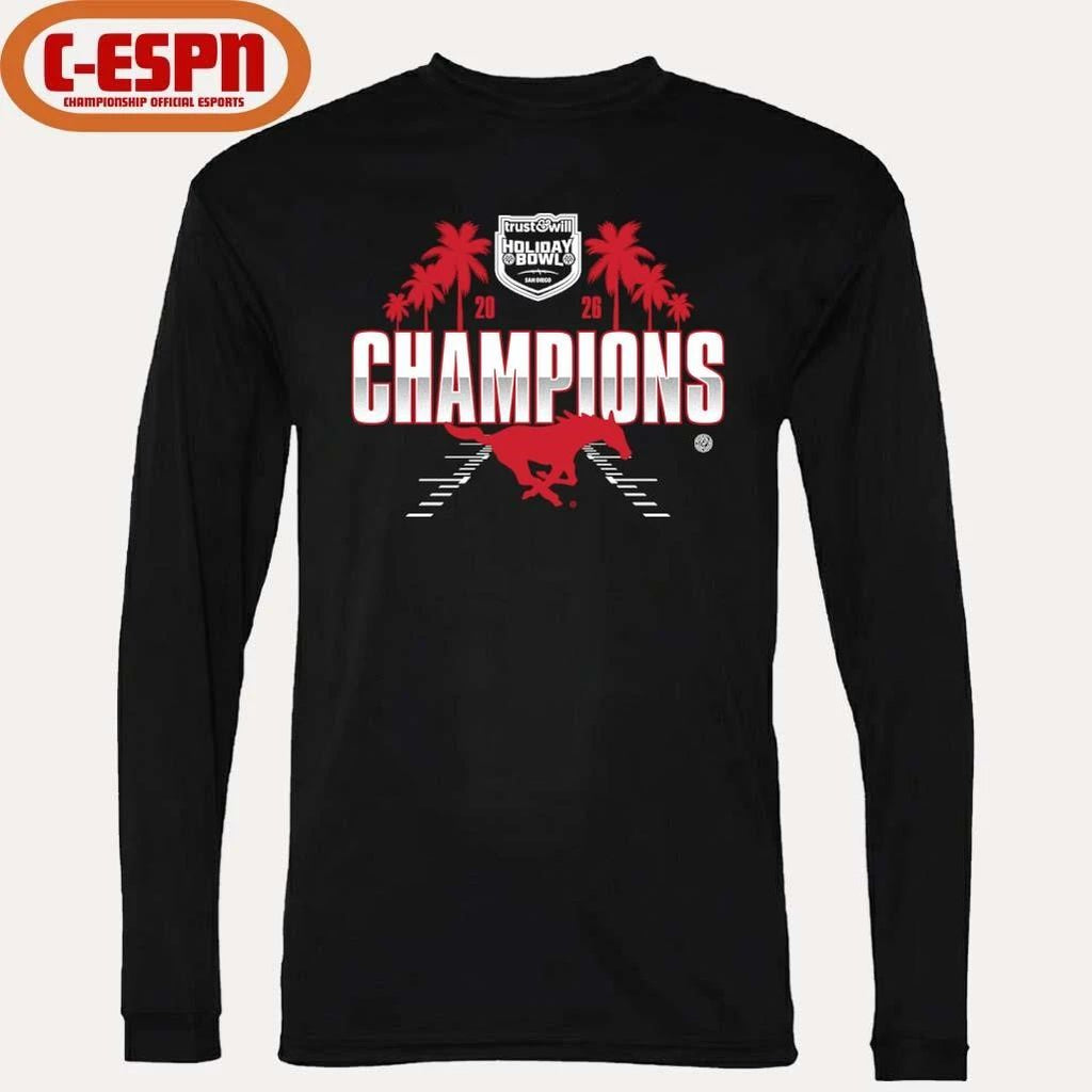 SMU Mustangs Holiday Bowl Champions T-Shirt