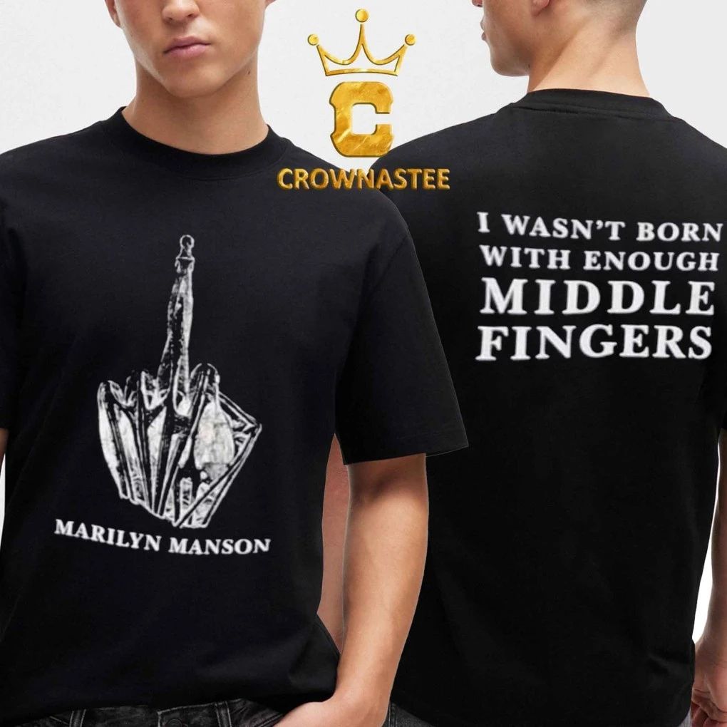 Marilyn Manson 2026 Tour Middle Finger Two Sided Shirt
