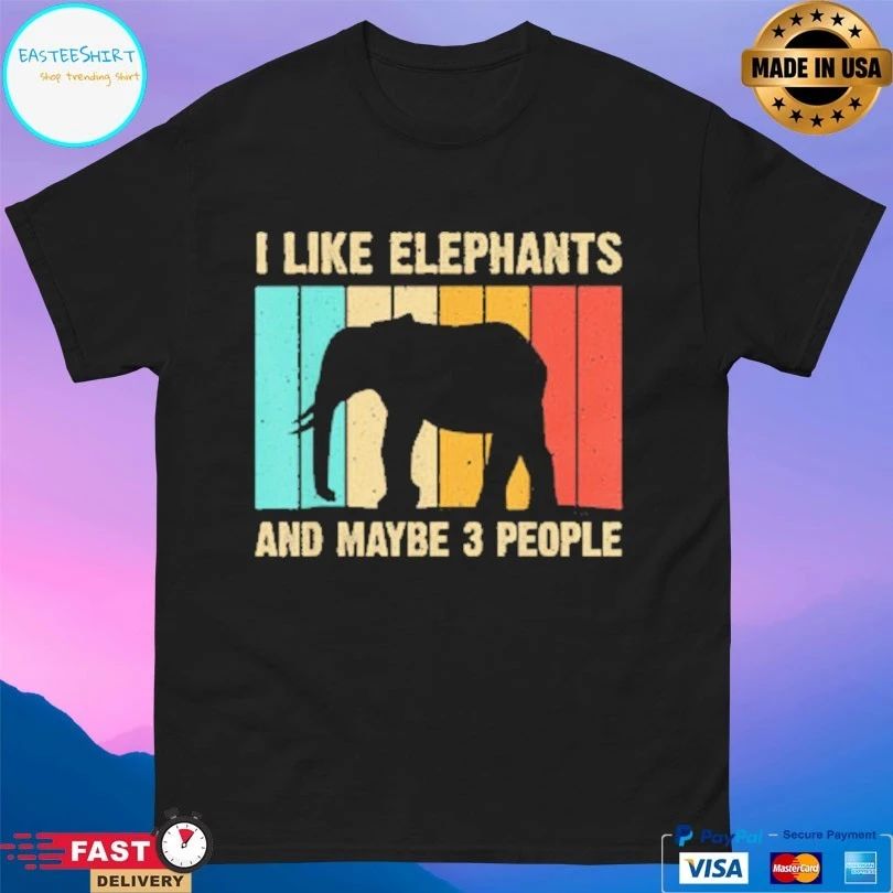 I Like Elephants And Maybe 3 People Vintage T-shirt